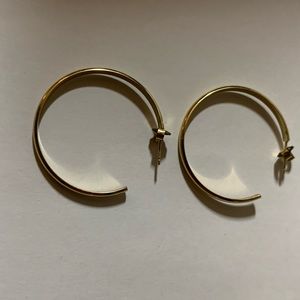 GLDN brand 14k gold plated hoops.
